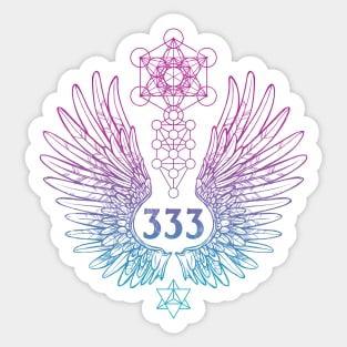 Angel Number 333 Sacred Geometry Sticker